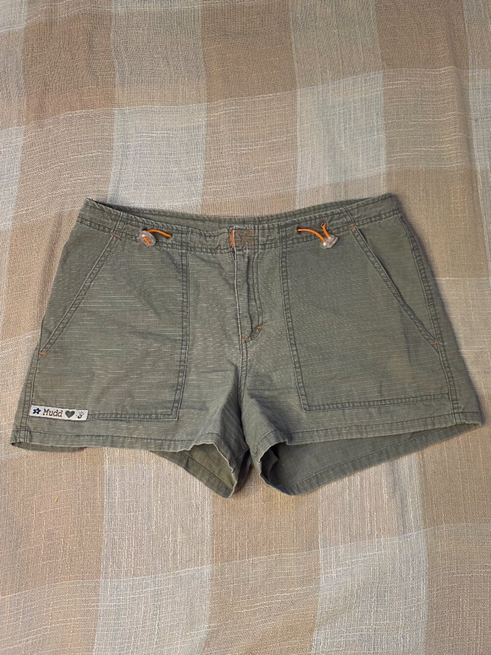 90's Gorpcore Alt Indie Western Skater alt mudd Green Low Rise Cargo Shorts